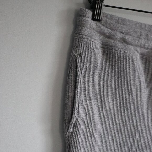 TNA Women's Grey Sz S Waffle Knit Mid Rise Thermal Pull On Joggers - Picture 4 of 12